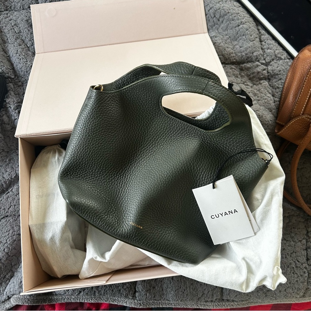 Cuyana Olive Green Crossbody Bag